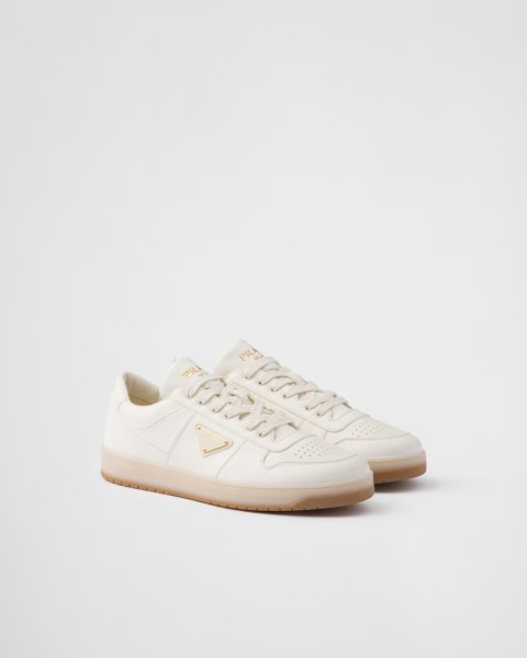 Prada Downtown nappa leather sneakers Ivory