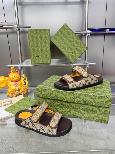 GUCCI Women's Double G Sandal 'Beige Ebony' Women's