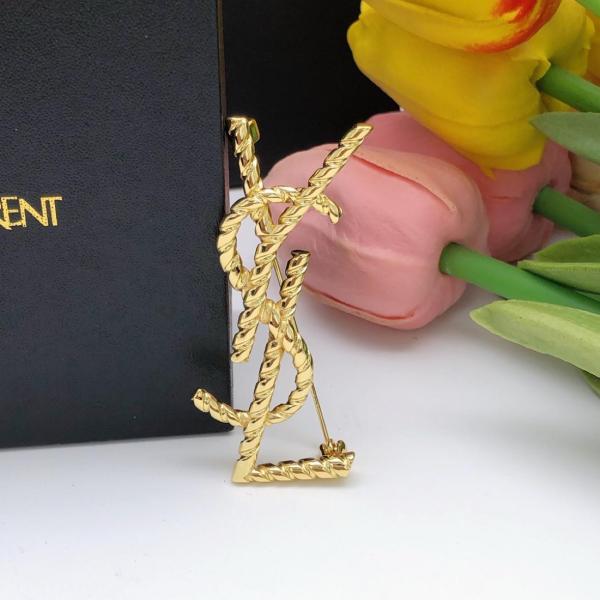 SAINT LAURENT Opyum Ysl Crocodile Brooch