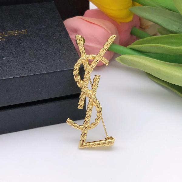 SAINT LAURENT Opyum Ysl Crocodile Brooch