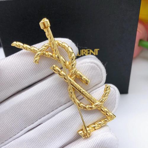 SAINT LAURENT Opyum Ysl Crocodile Brooch