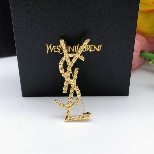 SAINT LAURENT Opyum Ysl Crocodile Brooch