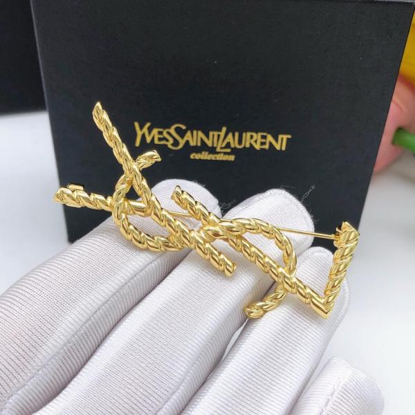 SAINT LAURENT Opyum Ysl Crocodile Brooch