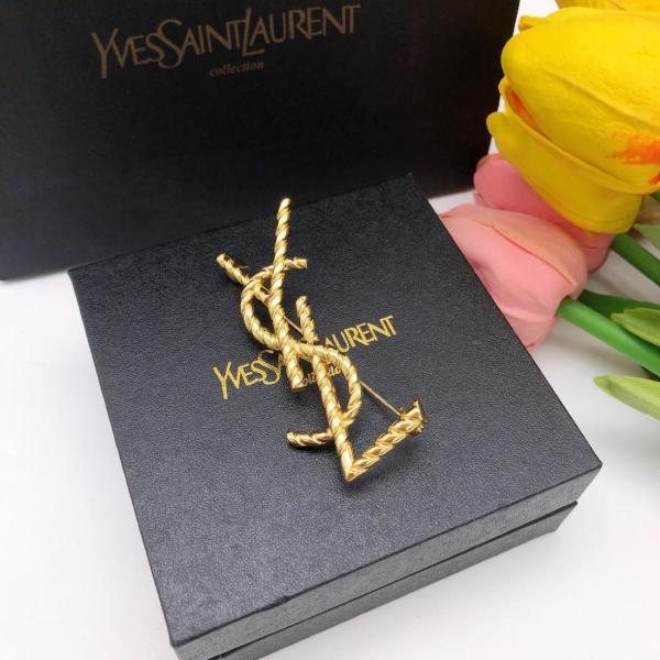 SAINT LAURENT Opyum Ysl Crocodile Brooch