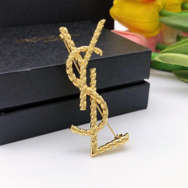 SAINT LAURENT Opyum Ysl Crocodile Brooch