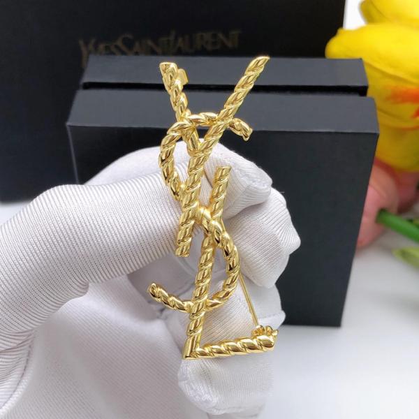 SAINT LAURENT Opyum Ysl Crocodile Brooch