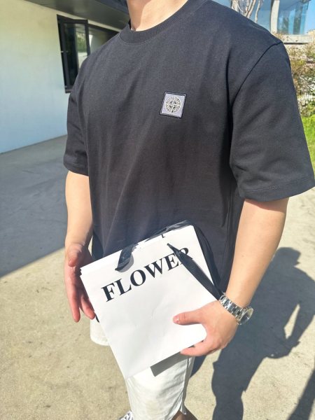 STONE ISLAND Logo Patch Short Sleeved T Shirt