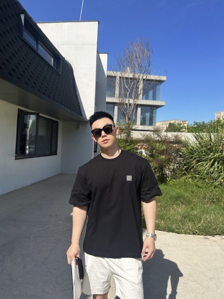 STONE ISLAND Logo Patch Short Sleeved T Shirt