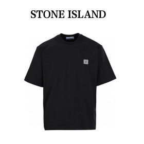 STONE ISLAND Logo Patch Short Sleeved T Shirt
