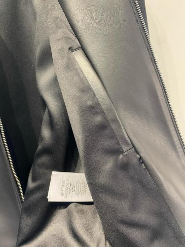 GUCCI Nappa leather and knit bomber jacket