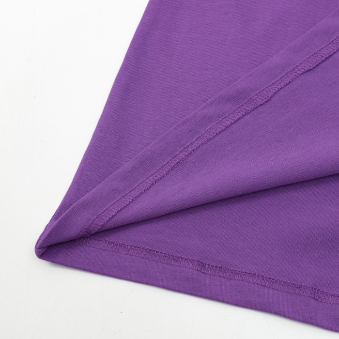 Balenciaga SS25 Basketball Series Letter Printed Round Neck Short Sleeve T-Shirt Regular Fit Men's Purple