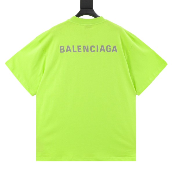 Balenciaga Lettering Front and Back Embroidered Short Sleeves