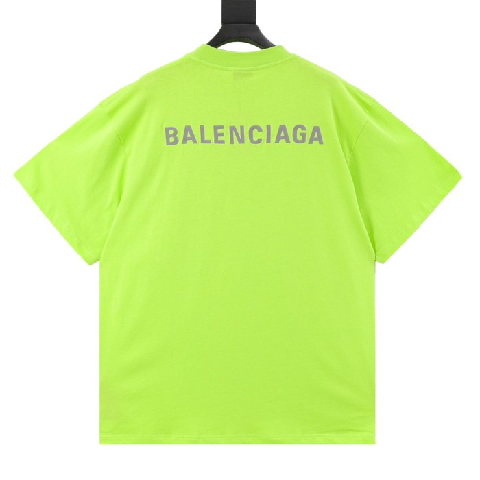 Balenciaga Lettering Front and Back Embroidered Short Sleeves