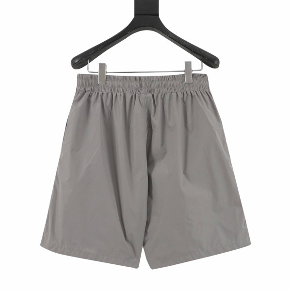 Balenciaga Logo Printed Elastic Casual Shorts Regular Fit Unisex Grey