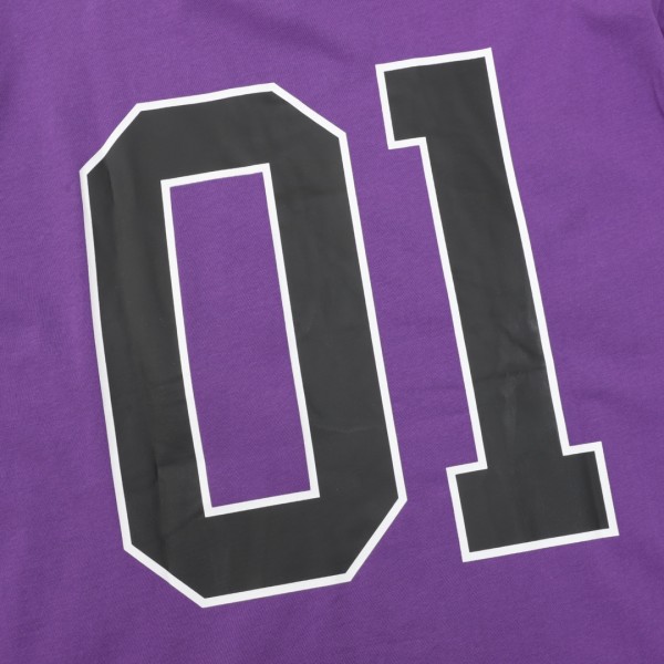 Balenciaga SS25 Basketball Series Letter Printed Round Neck Short Sleeve T-Shirt Regular Fit Men's Purple