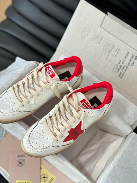 Golden Goose Ball-Star Low White Red