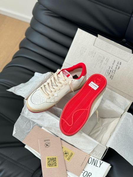 Golden Goose Ball-Star Low White Red