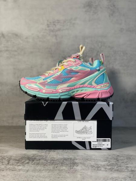 OFF-WHITE BE RIGHT BACK Round Toe Lace-Up Lifestyle Shoes Pink