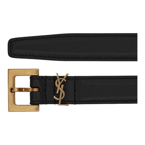 SAINT LAURENT Logo pin buckle belt for women, width 2cm