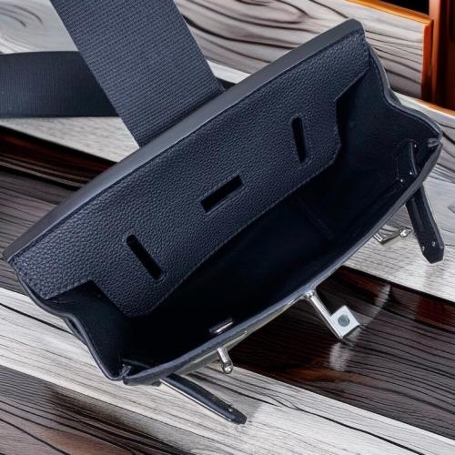 HERMES Hac a Dos Silver Buckle Adjustable Shoulder Strap Togo Calfskin Shoulder Crossbody Bag Small Unisex H083589CK89 size 18*8*28cm