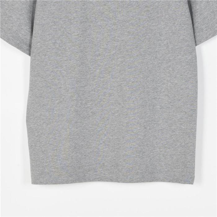 DIOR Christian Couture Relaxed-Fit T-Shirt Casual Round Neck Pullover Short Sleeve T-Shirt Men's Gray