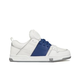 Valentino Garavani Open Skate Calfskin/Fabric White Black Grey white and blue