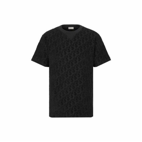 DIOR Logo Jacquard Casual Round Neck Short Sleeve T-Shirt Black