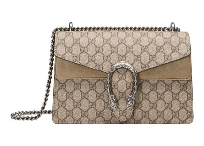 Gucci Dionysus Shoulder Bag Small GG Supreme Beige/Ebony 400249-KHNRN-8642 size 28*9*17 cm