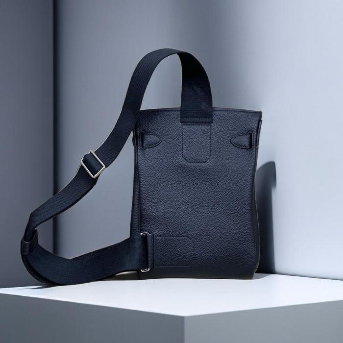 HERMES Hac a Dos Silver Buckle Adjustable Shoulder Strap Togo Calfskin Shoulder Crossbody Bag Small Unisex H083589CK89 size 18*8*28cm