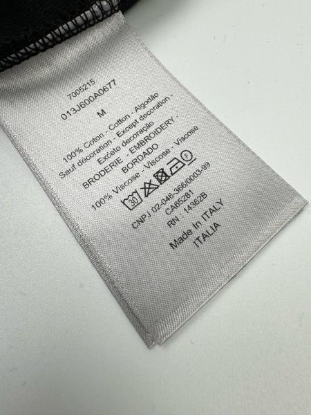DIOR Logo Jacquard Casual Round Neck Short Sleeve T-Shirt Black