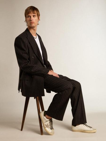 Golden Goose Super-Star LTD with croc-print star and green heel tab