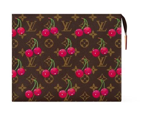 Louis Vuitton x Takashi Murakami Cherry Toiletry Pouch Brown Monogram M14372 size 25*5.5*20 cm