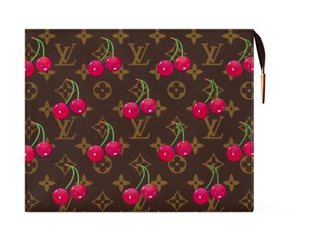 Louis Vuitton x Takashi Murakami Cherry Toiletry Pouch Brown Monogram M14372 size 25*5.5*20 cm