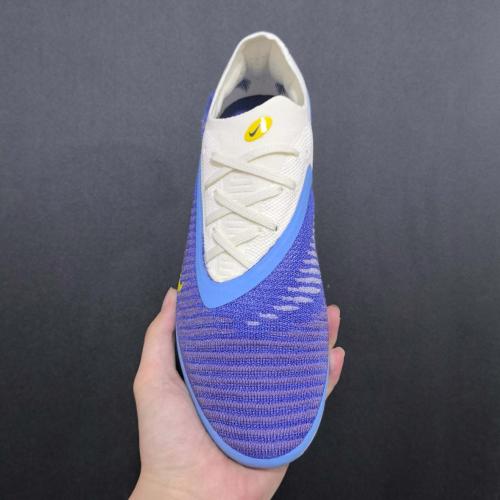 Nike Phantom 6 Low Elite sports comfortable wear-resistant football shoes men's white and blue