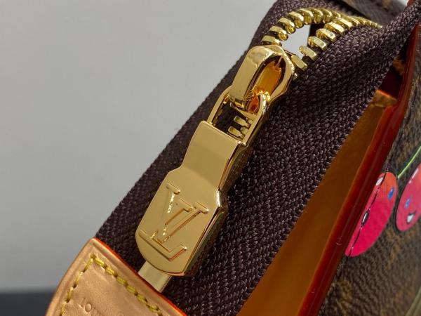 Louis Vuitton x Takashi Murakami Cherry Toiletry Pouch Brown Monogram M14372 size 25*5.5*20 cm