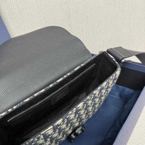 Dior Mini Saddle Bag with Strap Beige/Black 1ADPO049YKS-H27E size 23*6*17.5cm