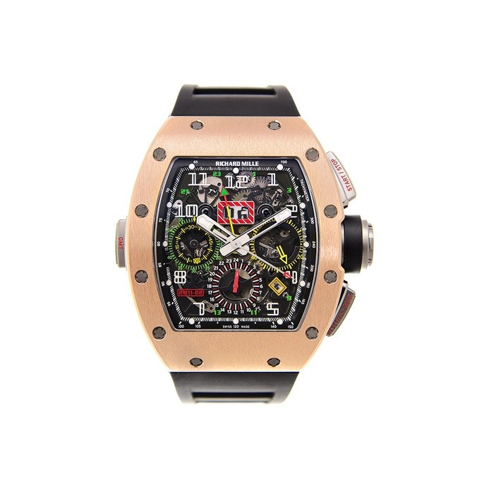 RICHARD MILLE Richard Miller mechanical movement Richard Mille men's watch Swiss watch 50*42.7mm black dial titanium case resin strap RM11-02