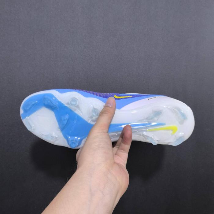 Nike Phantom 6 Low Elite sports comfortable wear-resistant football shoes men's white and blue