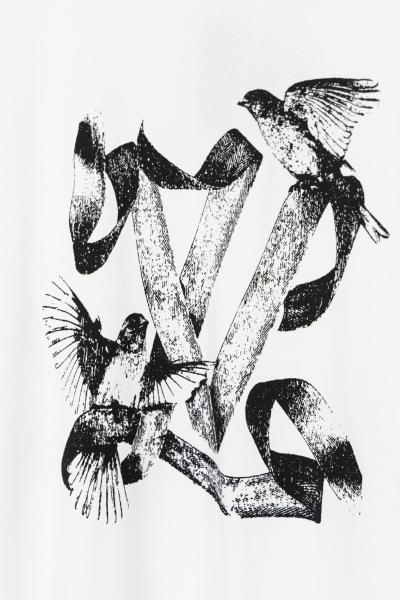 LOUIS VUITTON FW23 Logo Animal Print Round Neck Short Sleeve T-Shirt White