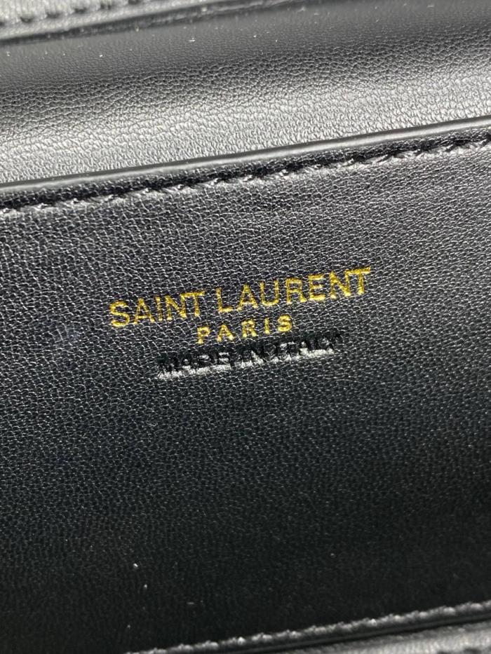 SAINT LAURENT GABY Bronze Hardware Zipper Closure Lambskin Cosmetic Bag Handbag Shoulder Bag Women's Vintage White 766731-1EL07-9207 size 18*6.5*11cm 