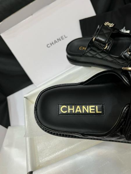 Chanel CC Diamond Quilt Sandals Black (Women's)