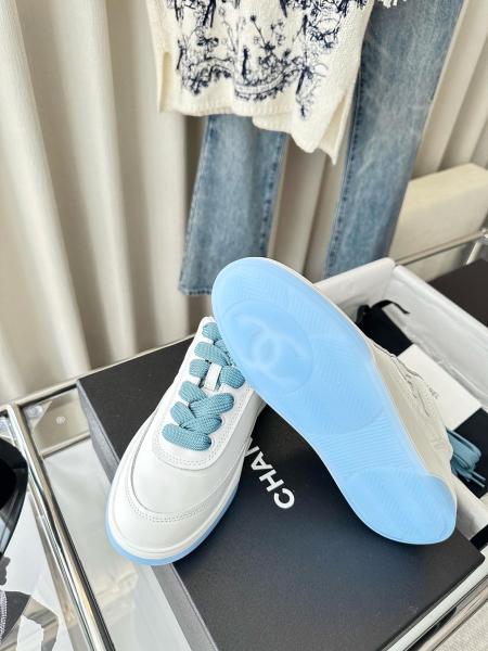 Chanel Low Top Trainer White Blue (Women's)