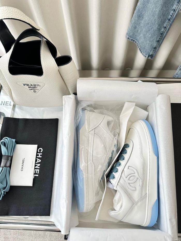 Chanel Low Top Trainer White Blue (Women's)
