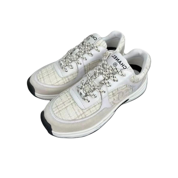 Chanel Wmns CC Logo Sneaker White Silver