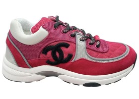 Chanel Low Top Trainer Pink Silver