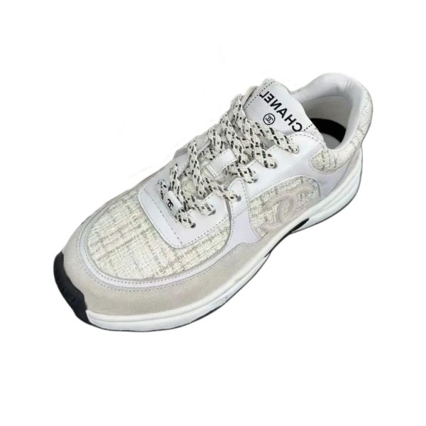 Chanel Wmns CC Logo Sneaker White Silver