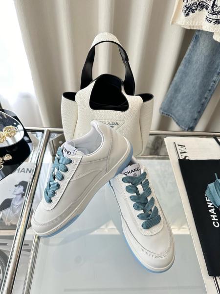 Chanel Low Top Trainer White Blue (Women's)