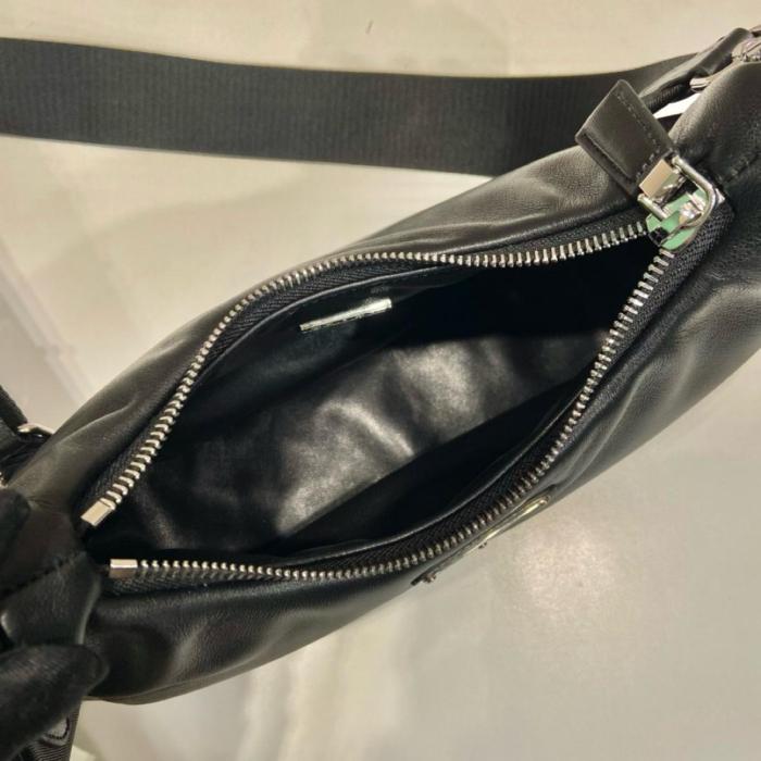 PRADA Padded Nappa Leather Re Edition Shoulder Bag Black 1BH204_2DYI_F0002_V_V9Z size 22*6.5*18cm