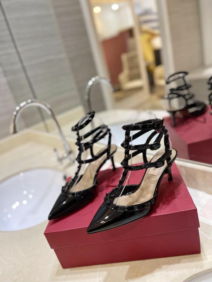 Valentino buckle stiletto pumps for women black