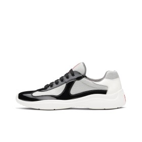 Prada America's Cup Anti-slip wear-resistant low-top sports shoes casual shoes for men black and white
